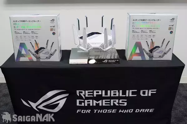 「ROGの世界初AIコア搭載ルーター「ROG Rapture GT-BE19000」お披露目！対話でネットワーク設定も可能」の画像