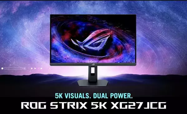 「27インチ5Kゲーミングモニター「ROG Strix 5K XG27JCG」が3月27日発売！5K 180HzとQHD 330Hzを切り替え可能なデュアルモード搭載」の画像
