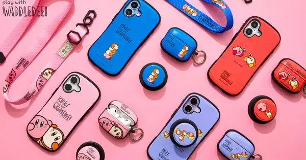 iFaceから「KIRBY play with WADDLE DEE」デザインのモバイルアクセサリーが発売！スマホケースやAirPodsケースなど全4種類
