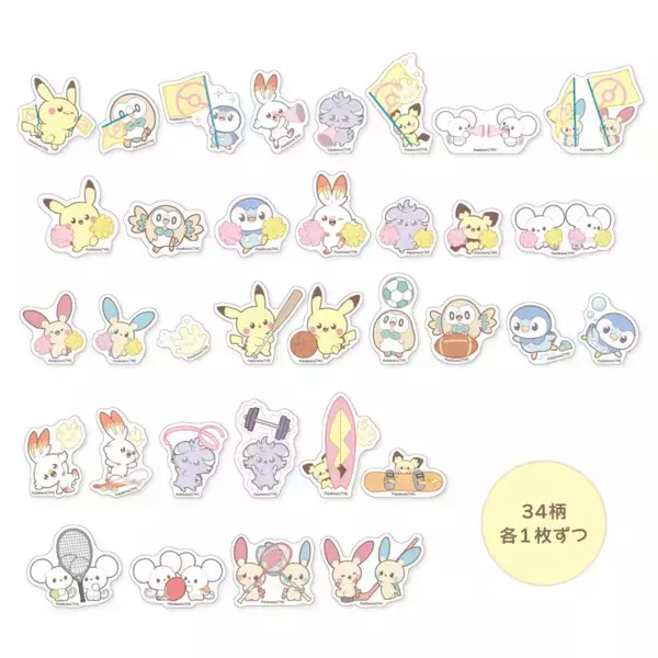 「「ポケピース POP UP STORE BY FLOWERING」2026年6月から全国各地で開催！スポーツを楽しむポケモンたちのかわいらしい姿がグッズに」の画像