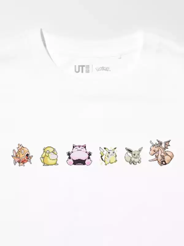 「ポケモン30周年を記念したUTコレクション第2弾が登場！モノクロのゲームドットで表現されたデザイン」の画像