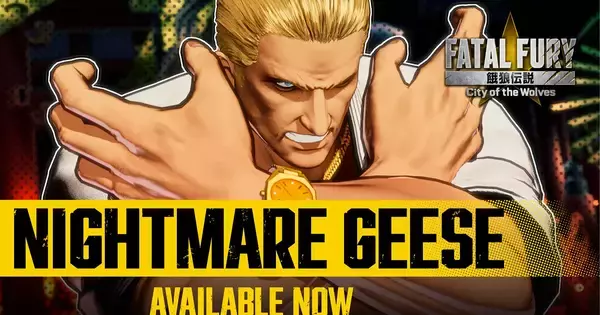 「餓狼伝説CotW」にナイトメアギースが参戦！ロングアニメーショントレーラー公開やセールも