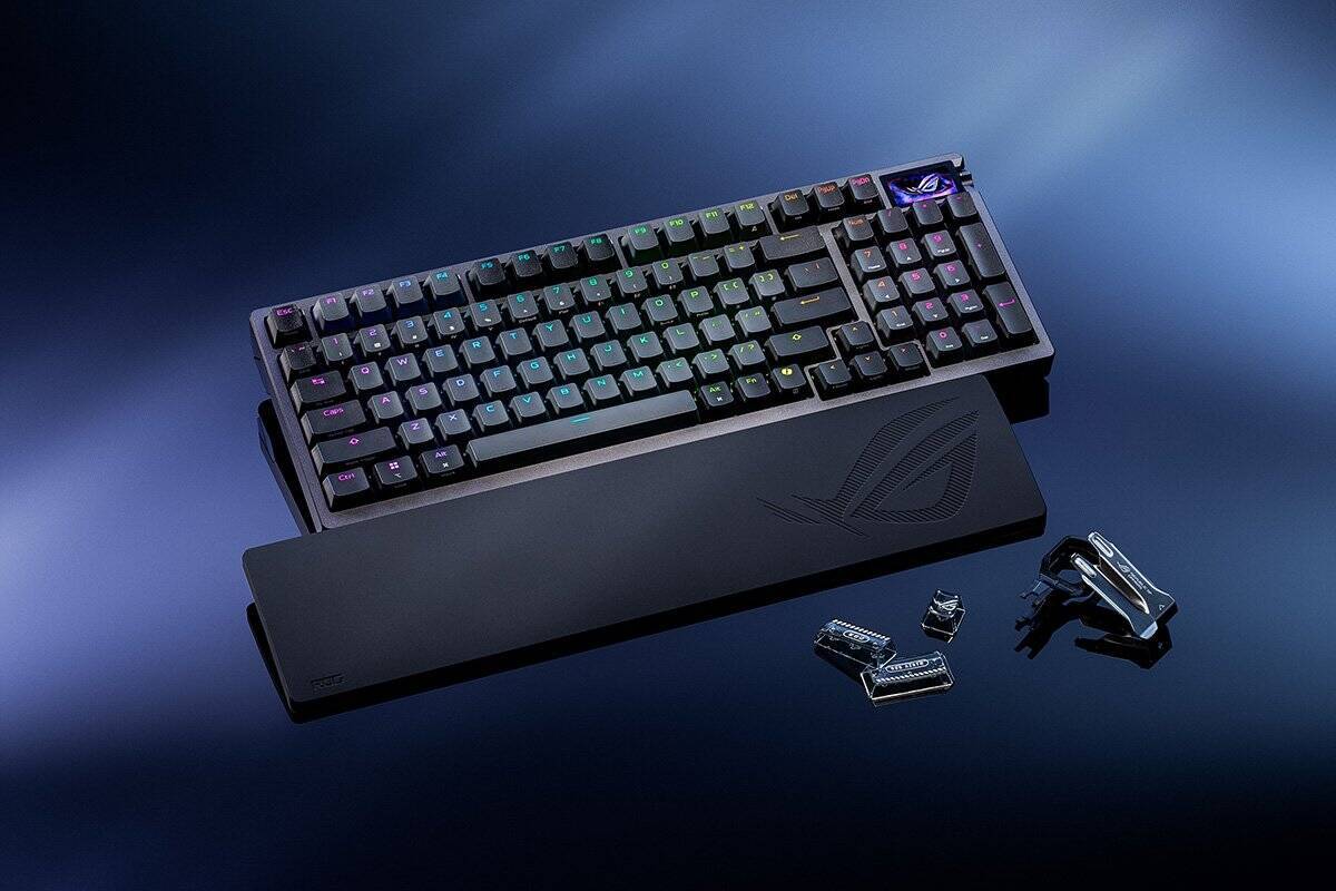 OLEDディスプレイ搭載ゲーミングキーボード「ROG Azoth 96 HE Lite Gaming Keyboard」にブラックモデルが登場！7月17日発売