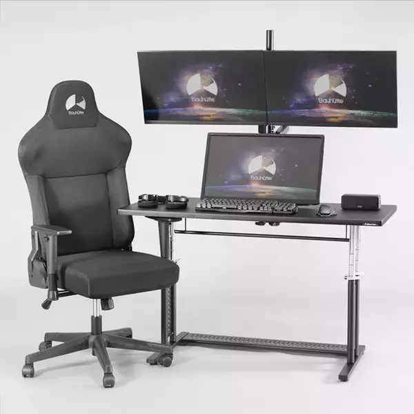 「バウヒュッテから3画面対応の「ロングモニターアームMS BMA-2MS」が発売！ゴロ寝でのマルチディスプレイ環境を構築できる」の画像