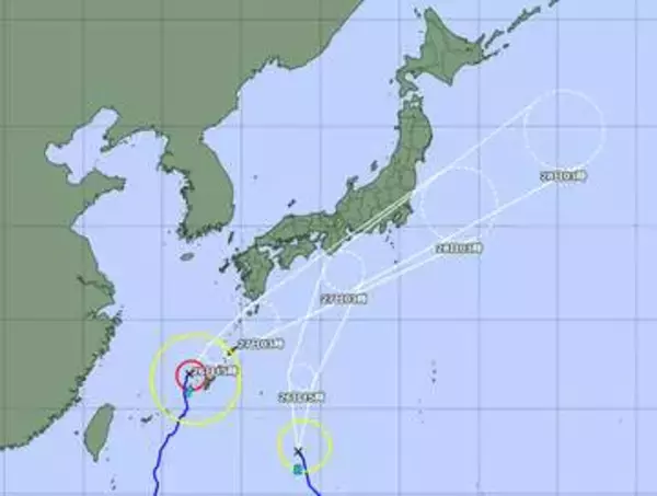 ダブル台風…埼玉は大雨のピーク、あす27日昼前～夕方か　台風本体の接近前に大雨　27日明け方にレベル2注意報、昼前にレベル3警報の見込み…状況によりレベル4危険警報の可能性も