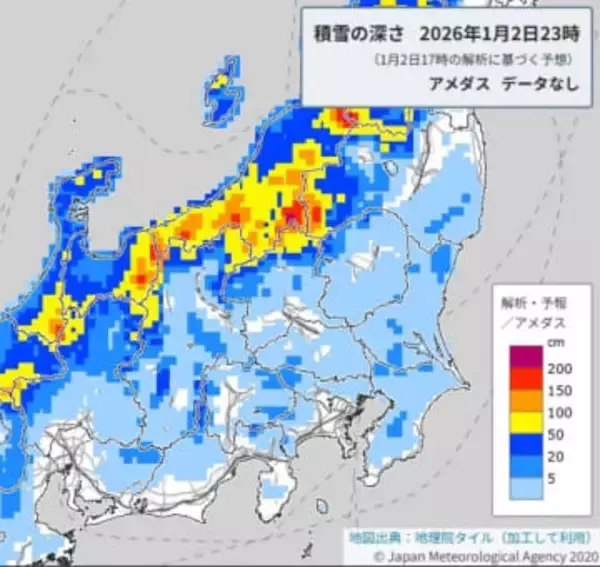 【速報】埼玉県に大雪注意報　落雷や着雪、交通障害にも警戒