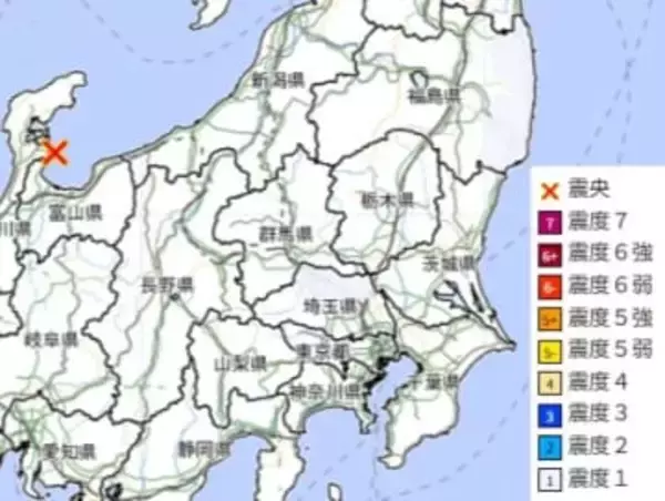 埼玉などで地震　震源は富山湾　M4.5　震源から約250キロ離れて揺れ観測【地震情報】