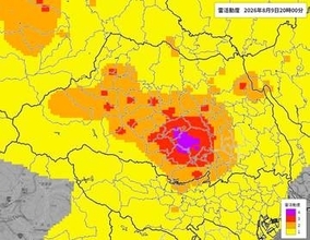 【速報】埼玉にレベル3大雨警報　ゲリラ豪雨の雨雲が移動中