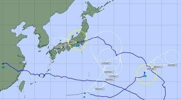 新たな台風発生へ…熱帯低気圧が北上中、きょう12日に台風へ発達か　台風15号は埼玉を通過、強雨を降らせる雨雲が移動中