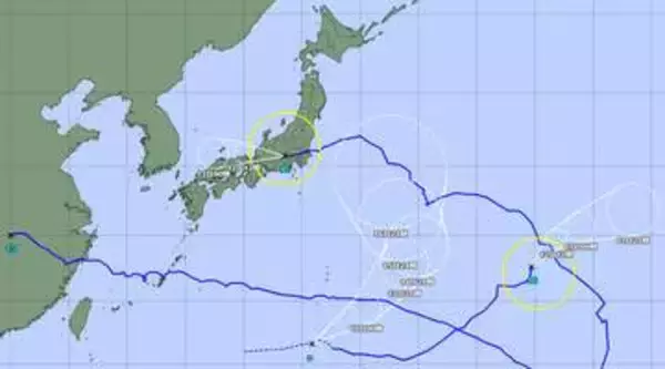 新たな台風発生へ…熱帯低気圧が北上中、きょう12日に台風へ発達か　台風15号は埼玉を通過、強雨を降らせる雨雲が移動中
