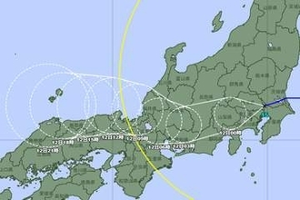 【速報】埼玉にレベル2大雨注意報、土砂災害注意報　豪雨の雨雲が移動中　台風15号は最大瞬間風速35メートル