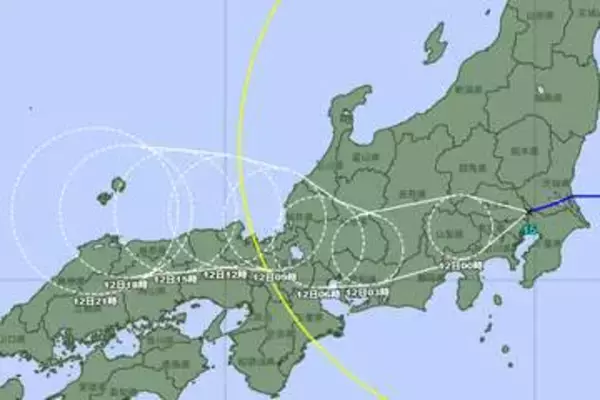 【速報】埼玉にレベル2大雨注意報、土砂災害注意報　豪雨の雨雲が移動中　台風15号は最大瞬間風速35メートル