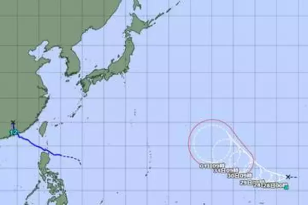 新たな台風発生へ　「非常に強い台風」に発達する可能性…中心気圧940ヘクトパスカル、最大瞬間風速は65メートルか