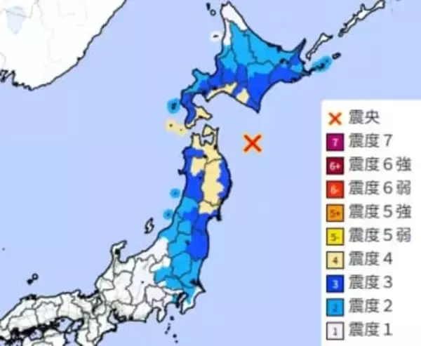 【速報】東北でマグニチュード6.7の地震　最大震度4　埼玉も揺れる　震源は青森県東方沖　津波注意報を発表