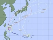 ダブル台風…台風7号、台風8号が埼玉にダブル直撃か　土曜日、日曜日に関東接近の可能性　台風7号の予報円中心、関東に接近時は985ヘクトパスカルか