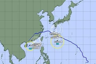 【速報】台風24号が発生、最大瞬間風速は25メートル　埼玉で今夜雨も…あす雷雨エリアあり