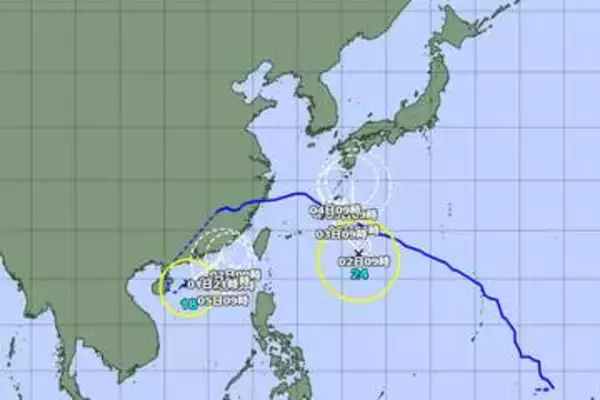 【速報】台風24号が発生、最大瞬間風速は25メートル　埼玉で今夜雨も…あす雷雨エリアあり