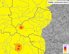 【速報】埼玉にレベル2土砂災害注意報　ゲリラ豪雨の雨雲が移動中