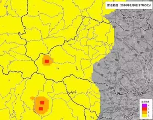 【速報】埼玉にレベル2土砂災害注意報　ゲリラ豪雨の雨雲が移動中