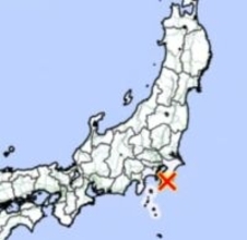 【速報】関東でやや強い地震　震度4　千葉県、東京都、神奈川県、静岡県で揺れる　震源は千葉県南部＜続報＞15分後にも震度2　