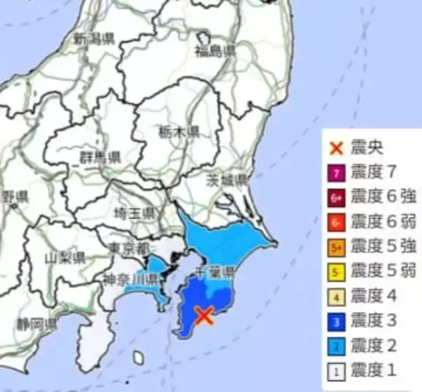 【速報】関東南部で4回目の地震　M4.4　東京など揺れる　震源は千葉県南部で連続