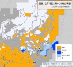 東京23区でも積雪の恐れ　埼玉でも雪か雨　7日昼から　交通障害など警戒【関東で大雪予報】
