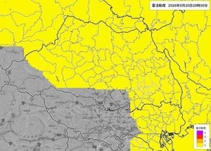 【速報】埼玉に土砂災害注意報、エリア拡大　大雨注意報も　あすは滝のような雨か