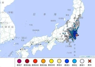 【速報】埼玉県で地震、最大震度3　東京都、神奈川県、福島県、宮城県、新潟県、長野県、静岡県、岩手県、山形県など揺れる　最大震度3　千葉県北東部が震源