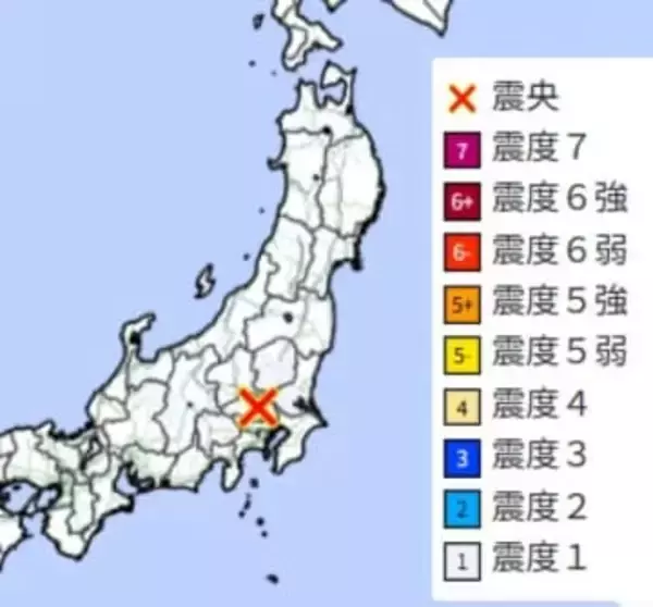 【速報】関東で地震　M3.5　震源は埼玉県南部