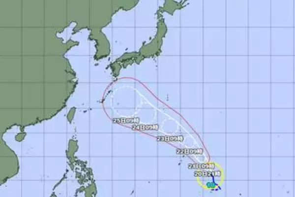 台風18号、今後「非常に強い台風」に発達へ…中心気圧935ヘクトパスカル、最大瞬間風速65メートル　埼玉はきょう午後雷雨、雨雲エリア注意…あすも全域で雷雨か
