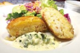 くわいのライスコロッケ販売、19日まで1日10食限定　越谷総合技術高、レストランとコラボ