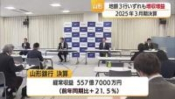 山形の地方銀行３行決算　全銀行「増収増益」