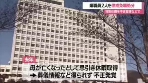 県職員2人懲戒免職処分…忌引き休暇など特別休暇の不正取得で不正受給・定期駐車券の不正利用　山形