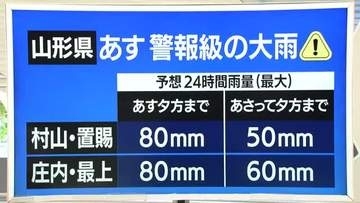 【天気／山形】3日　警報級大雨になるおそれ・庄内は横殴りの雨に　中村友祐気象予報士の予報(2)