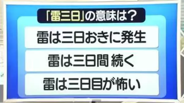 【天気／山形】天気ふりかえり＆ことわざ「雷三日」の意味は？　中村友祐気象予報士の予報(1)