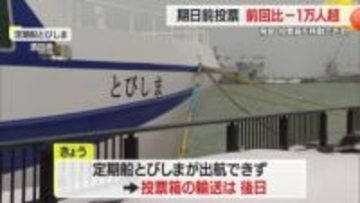 【衆院選】“定期船欠航”で「飛島」の期日前投票運べず　全県で前回衆院選より期日前の出足鈍い　山形