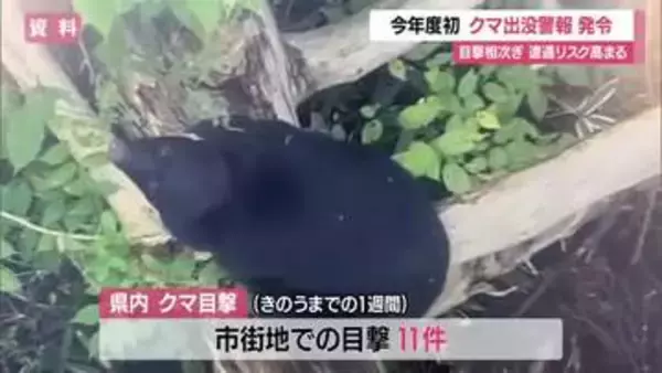【クマ出没】2026年度初「クマ出没警報」発令　1週間で目撃10件超えクマ遭遇リスク高まる　山形