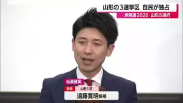 開票速報【山形1区】開票率41.61％　22:00時点