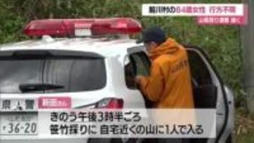 鮭川村の山に「笹竹採り」に入った84歳女性が行方不明に【山形】