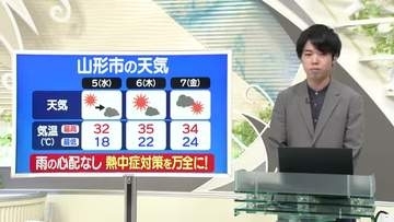 【天気／山形】3年に1回は10ミリ以上の雨＆5日の詳しい天気　中村友祐気象予報士の予報(2)