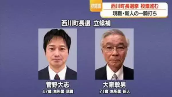 現職と新人の一騎打ち再び　西川町長選挙投票進む・山形