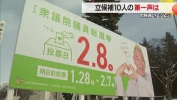 【衆院選】きょう公示　立候補した10人の第一声　1区3人・2区3人・3区4人の選挙戦始まる　山形