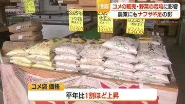 ナフサ不足の影響じわじわ…産直施設ではコメ販売や野菜の栽培にも　山形・山形市