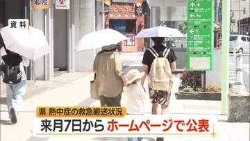 熱中症搬送状況をホームページで公表・5月7日から　2025年度搬送者数851人・1人死亡　山形