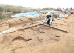 弥生時代の竪穴住居跡を確認　倉敷・酒津遺跡 13、14日現地説明会