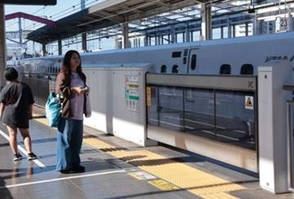 可動式ホーム柵増設　岡山駅新幹線のりば　JR西、27年度完了予定