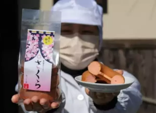 醍醐桜ちなむ焼きドーナツ開発　真庭の豆腐店 漂う桜の風味