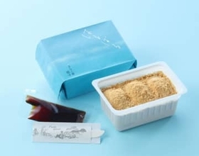 小島に見立てたきな粉餅　岡山製菓、地元らしさPR