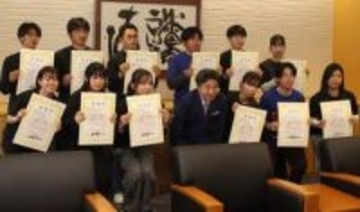 大会盛り上げに感謝 市長労ねぎらう　そうじゃ吉備路マラソン学生委