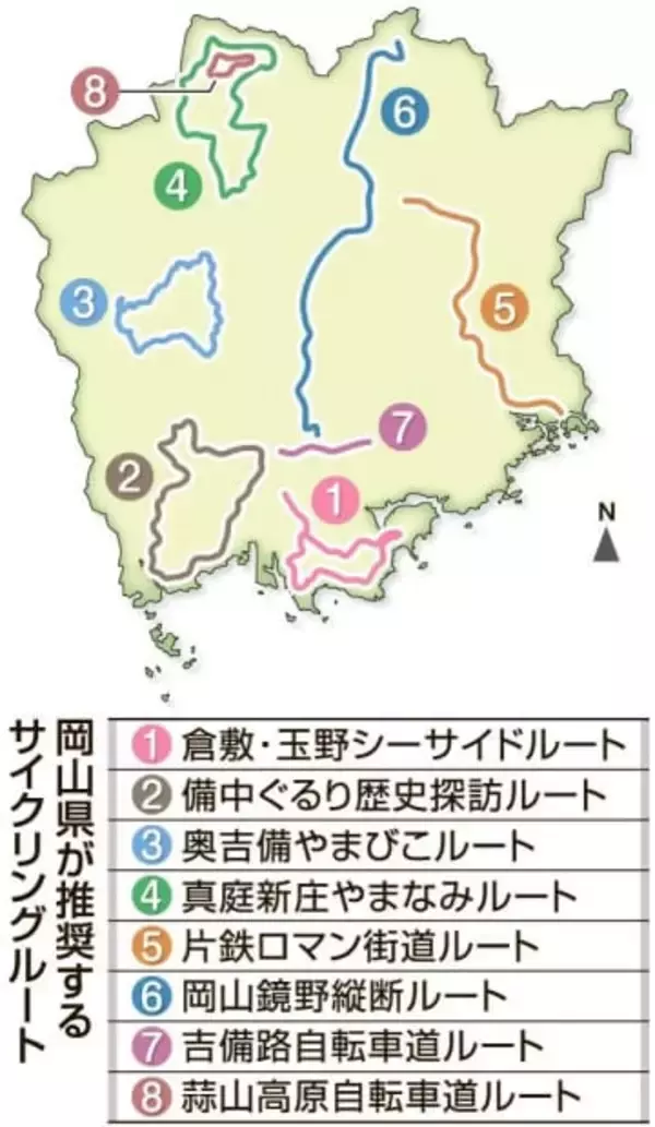 サイクリスト目線で発掘して　岡山県が8ルート対象にフォトコン